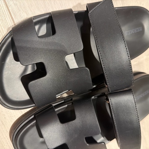 Hermes 二舅H拖鞋黑