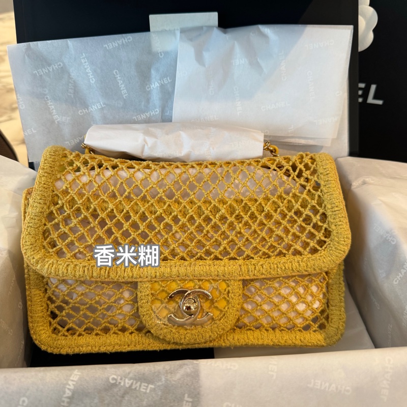 Chanel香奈兒26M coco beach沙灘系列網面CF mini限定-0
