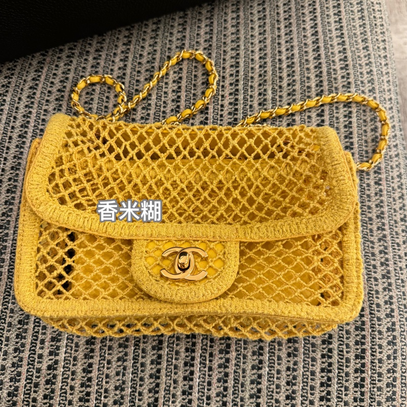 Chanel香奈兒26M coco beach沙灘系列網面CF mini限定-1