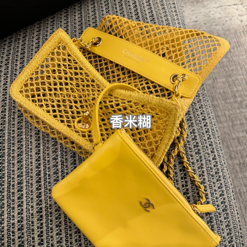 Chanel香奈兒26M coco beach沙灘系列網面CF mini限定-3