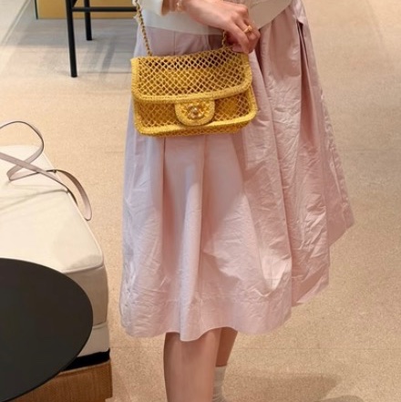 Chanel香奈兒26M coco beach沙灘系列網面CF mini限定-6