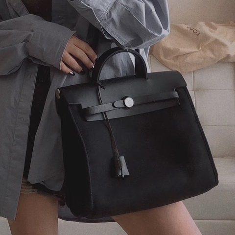 🐎Hermes愛馬仕｜黑色herbag雙肩包｜98新｜框H刻