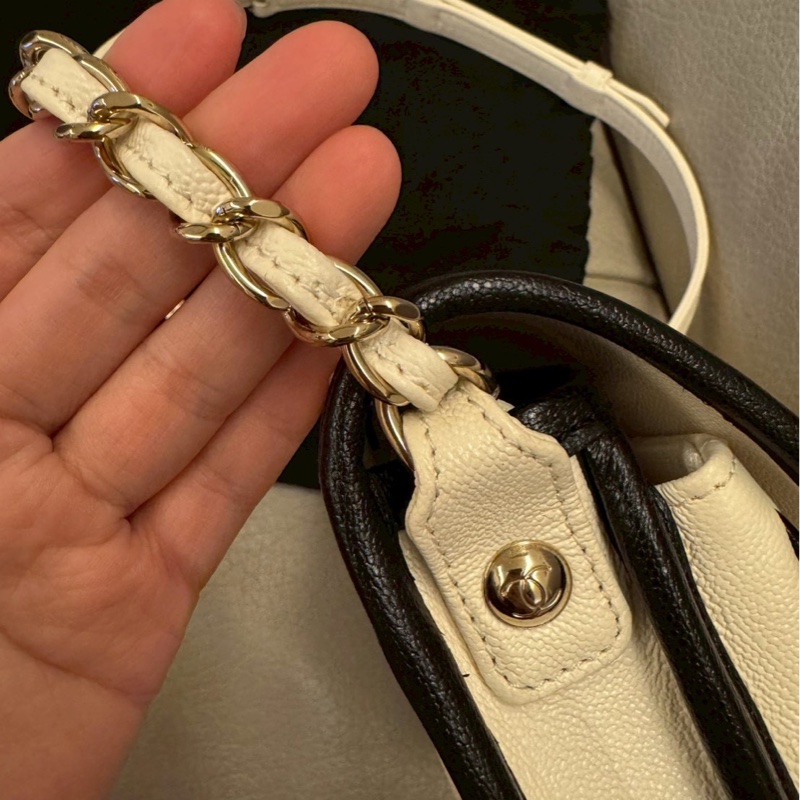 Chanel 香奈兒 熊猫配色 郵差包 馬鞍包 mini-8