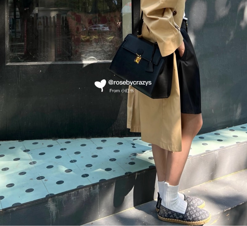 914intheair精品代購『只穿一次閒置』Lv Louis Vuitton 路易威登 單寧牛仔深藍漁夫鞋 草編鞋 38-3