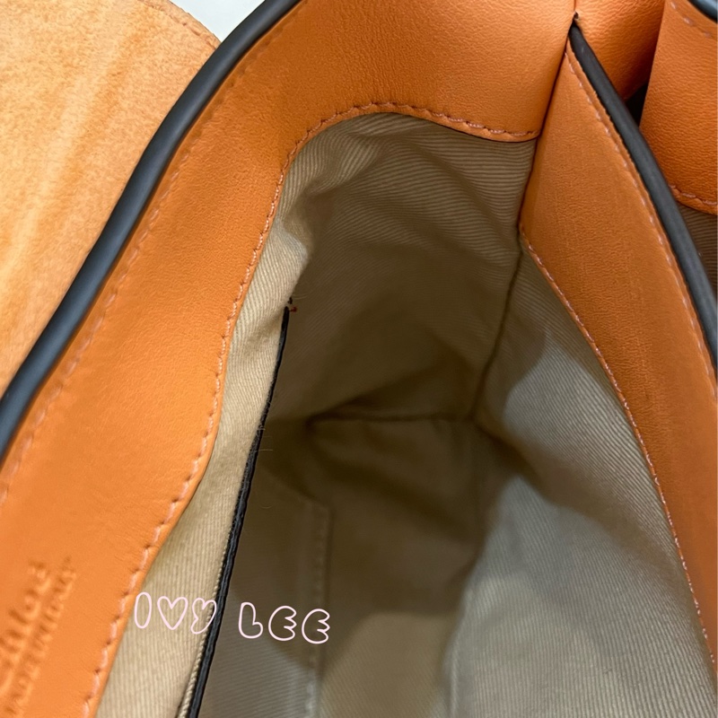Chloe 牛皮皮革 Faye day bag 鏈扣 斜背包 肩背包 粽橘 粉橘 正品 二手精品-12