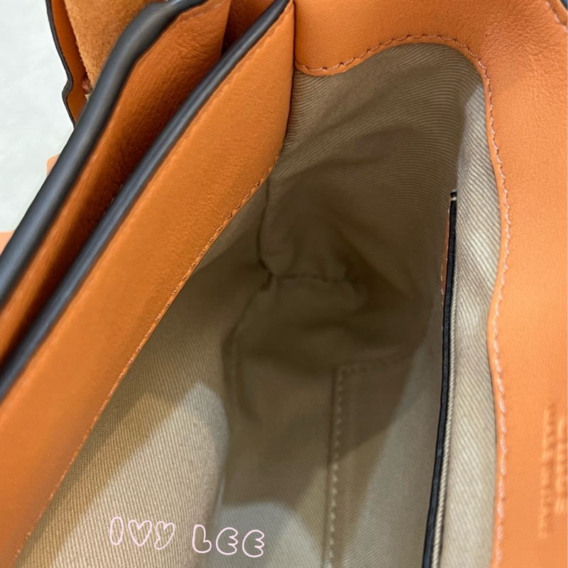 Chloe 牛皮皮革 Faye day bag 鏈扣 斜背包 肩背包 粽橘 粉橘 正品 二手精品-13
