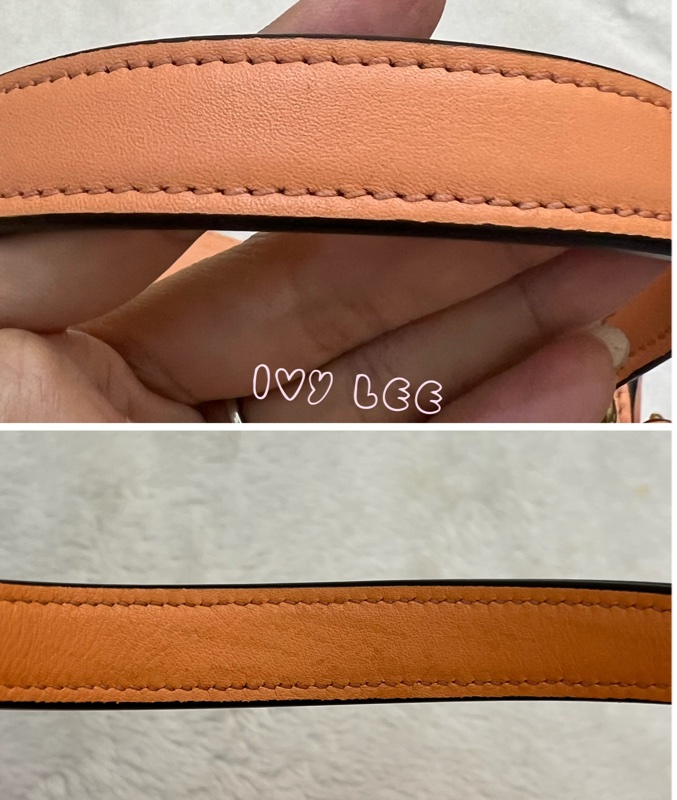 Chloe 牛皮皮革 Faye day bag 鏈扣 斜背包 肩背包 粽橘 粉橘 正品 二手精品-28