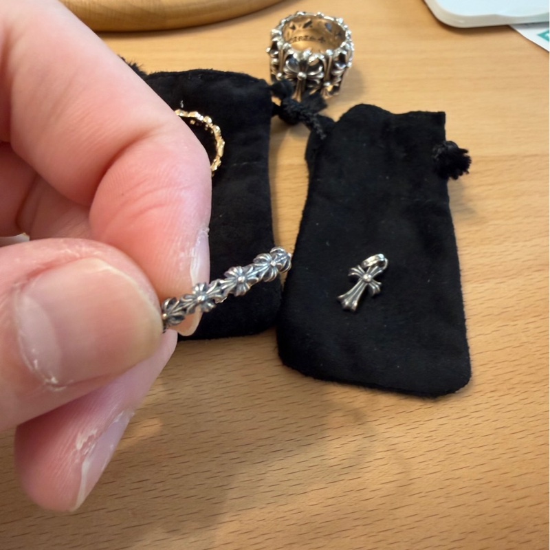 Chrome hearts tiny e 戒指 克羅心戒指 us8 全新帶票 克羅心-1