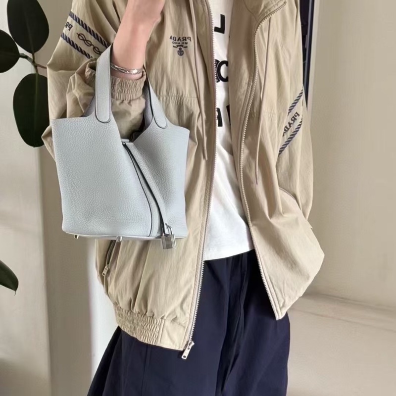全新全配❤️ 愛馬仕 #picotin18 #菜籃子18 #聖杯藍 #銀扣-4