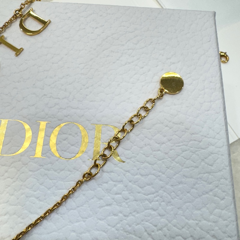 迪奧DIOR項鏈金色DIO(R)EVOLUTION 字母標誌水晶項鍊N1308DVOCY-12