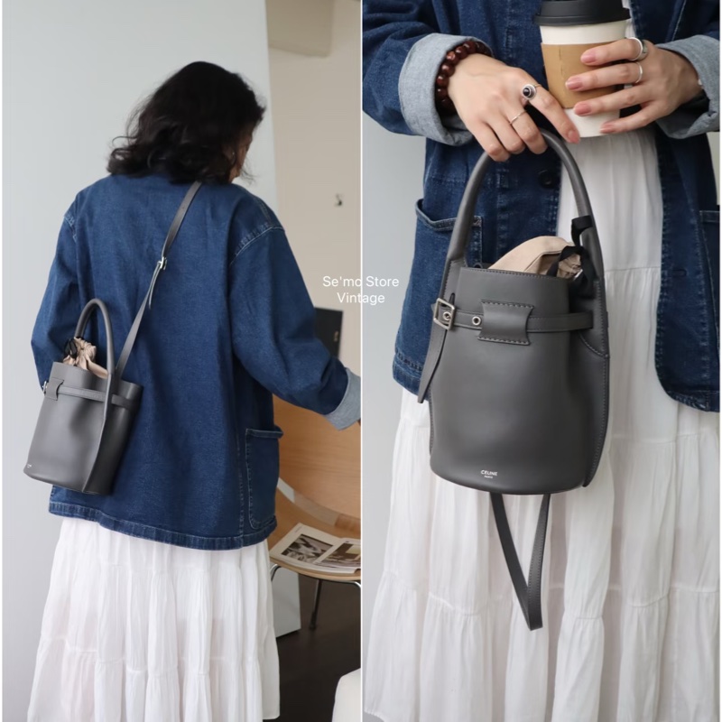 全新🈶購證❤️ celine #水桶包 #錫器灰色 #nano bigbag #bucket-0