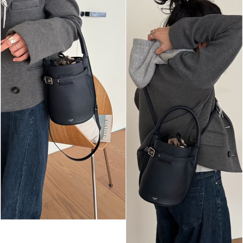 全新🈶購證❤️ celine #水桶包 #錫器灰色 #nano bigbag #bucket-3