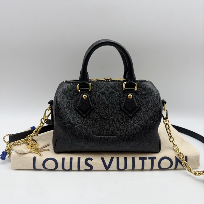 大全配🈶購證❤️晶片款❤️#lv #黑色 #speedy20 #全皮 #枕頭包-6