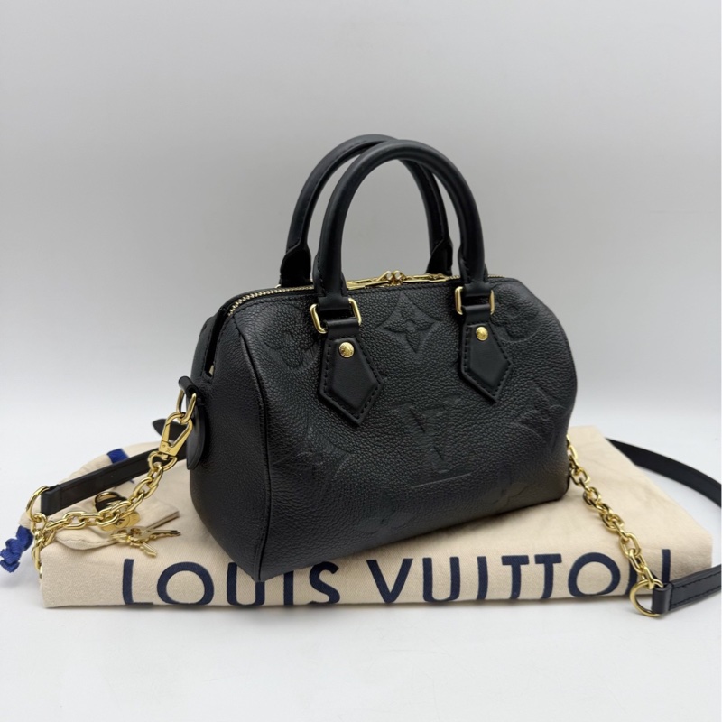 大全配🈶購證❤️晶片款❤️#lv #黑色 #speedy20 #全皮 #枕頭包-7