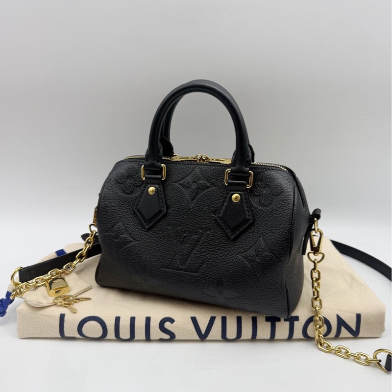 大全配🈶購證❤️晶片款❤️#lv #黑色 #speedy20 #全皮 #枕頭包-8