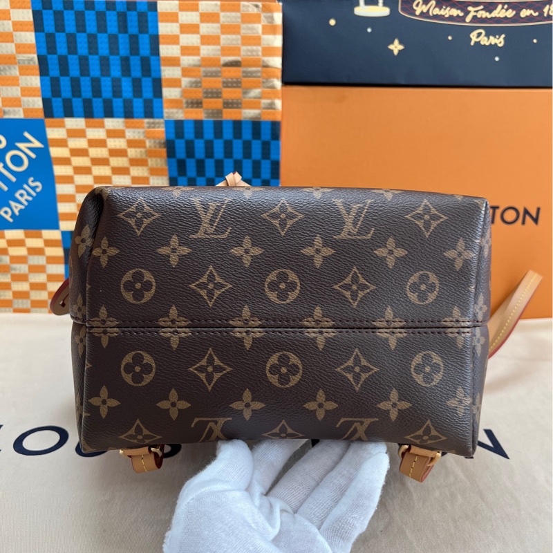 全新全配🈶晶片❤️ lv #老花 #新款 #雙肩包 #小號-9