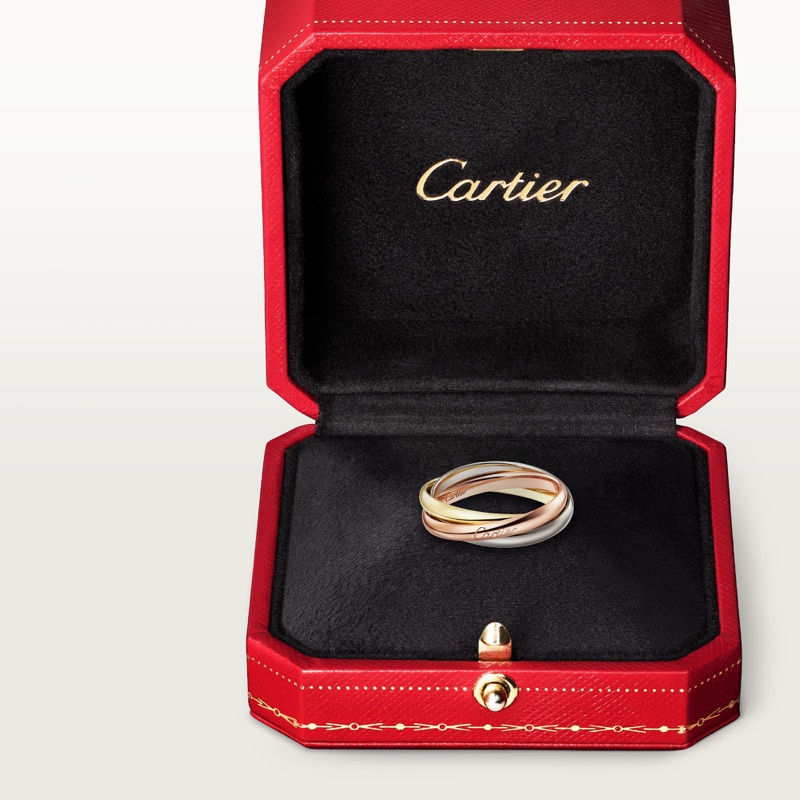 卡地亞Cartier 18K三色金Trinity小型款三環戒指CRB4235159 經典永恆現貨 💍-3