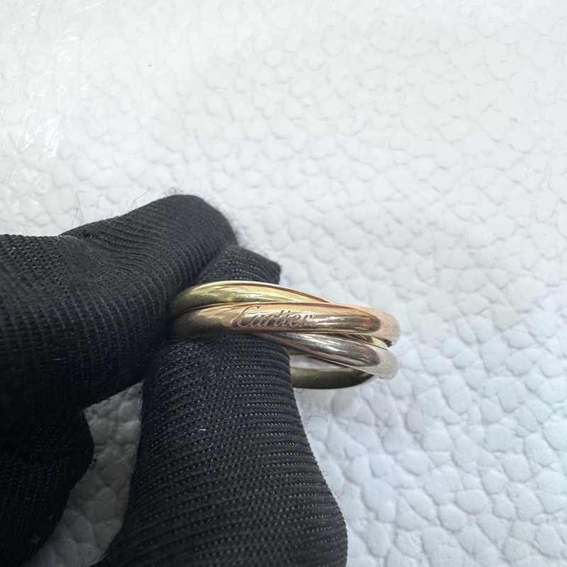 卡地亞Cartier 18K三色金Trinity小型款三環戒指CRB4235159 經典永恆現貨 💍-15