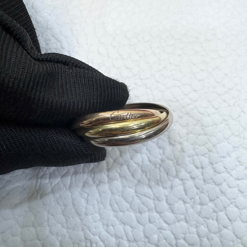 卡地亞Cartier 18K三色金Trinity小型款三環戒指CRB4235159 經典永恆現貨 💍-18