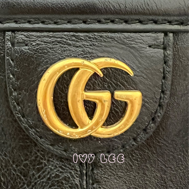 Gucci Libelle 兩用皮革手提包 斜背包 516459 黑色 金 虎頭 正品 二手精品-2