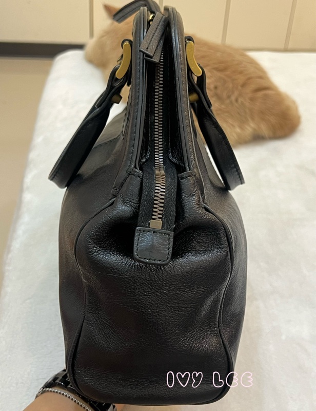 Gucci Libelle 兩用皮革手提包 斜背包 516459 黑色 金 虎頭 正品 二手精品-6