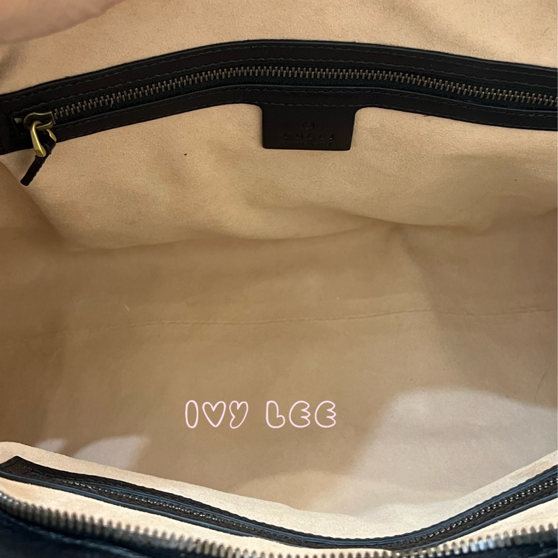Gucci Libelle 兩用皮革手提包 斜背包 516459 黑色 金 虎頭 正品 二手精品-8
