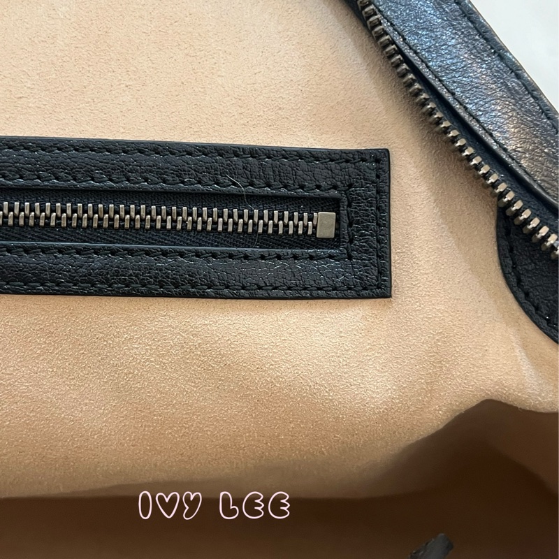 Gucci Libelle 兩用皮革手提包 斜背包 516459 黑色 金 虎頭 正品 二手精品-12