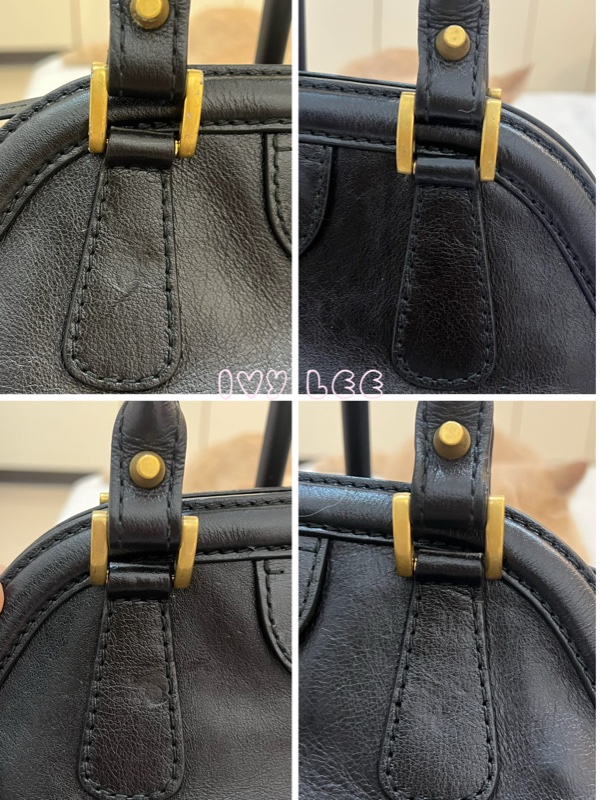 Gucci Libelle 兩用皮革手提包 斜背包 516459 黑色 金 虎頭 正品 二手精品-23
