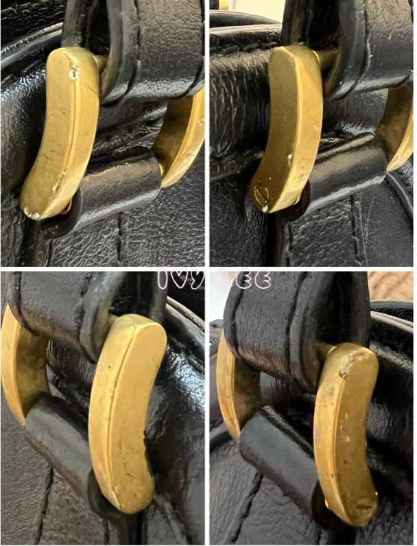 Gucci Libelle 兩用皮革手提包 斜背包 516459 黑色 金 虎頭 正品 二手精品-26