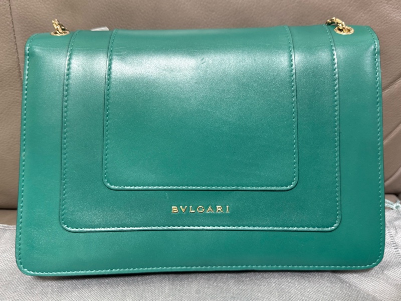 Bvlgari Serpenti Forever 蛇頭包中型牛皮純色蛇頭單肩包-1