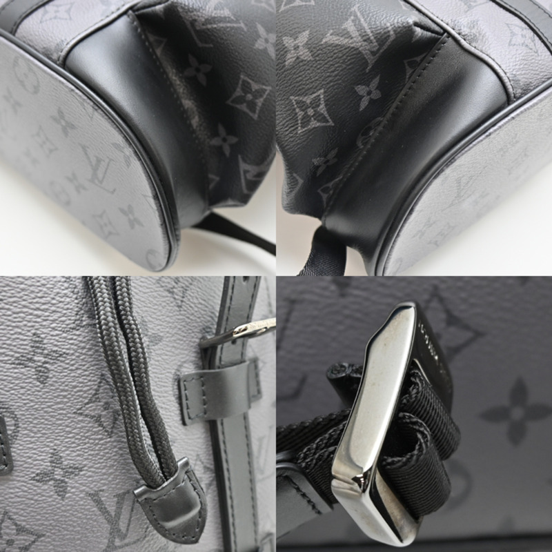 路易威登 Eclipse Reverse Christopher PM 男女通用雙肩包/日用包 M46331 皮革灰色-6
