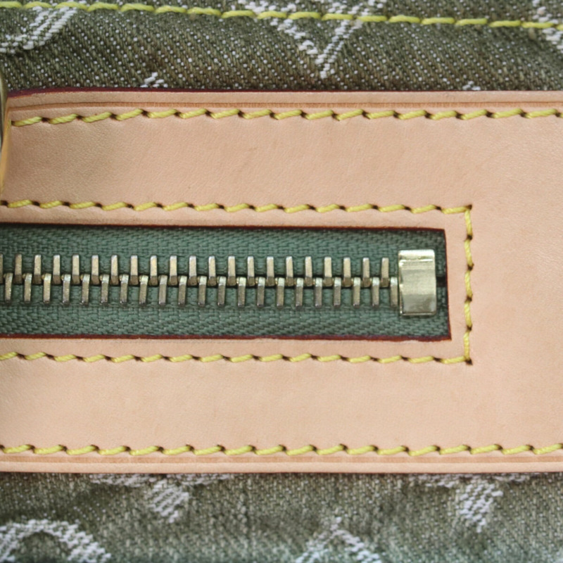 路易威登 M95215 Monogram Denim Lichen Neo Speedy 手提包，卡其色，金色五金，女士款-7