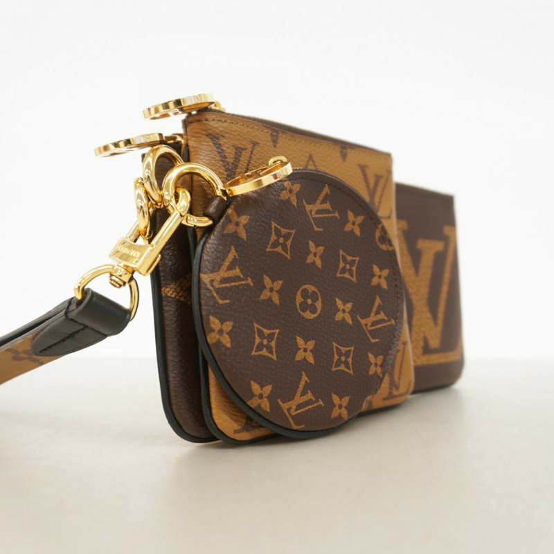 路易威登 Monogram Giant Reverse Pochette Trio 手拿包/收納包 M68756 棕色 女士-1