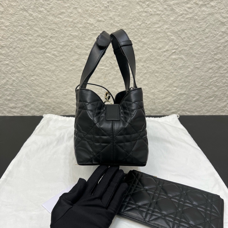 99新Dior迪奧Toujours黑色金扣小號土著包手提單肩包-3