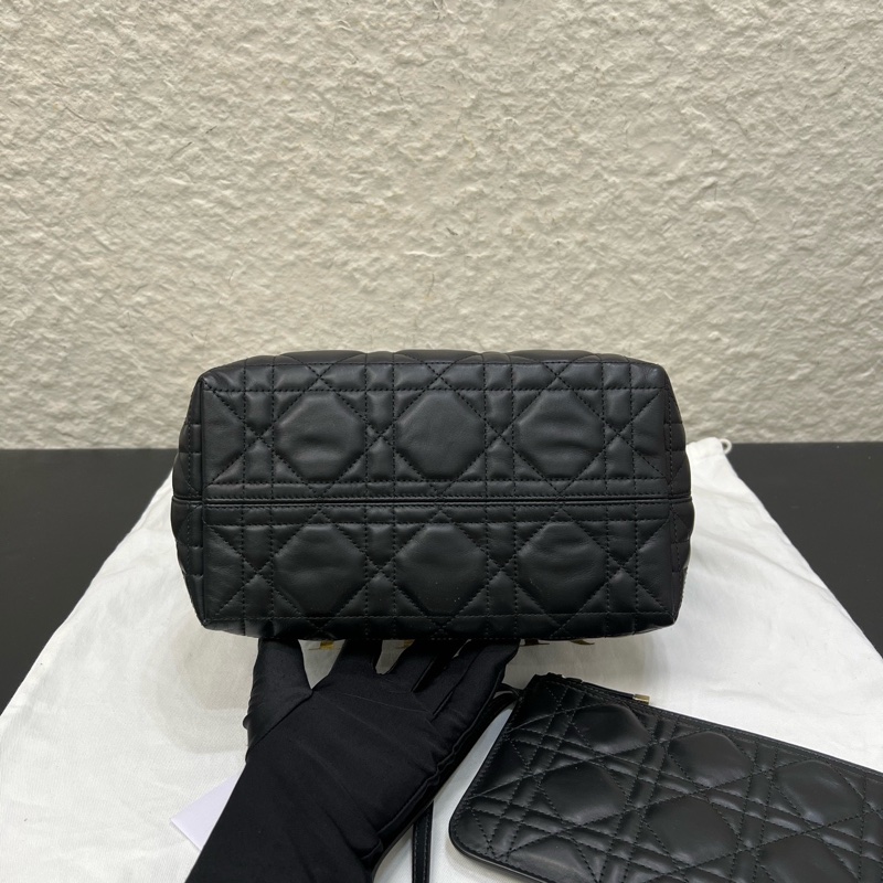 99新Dior迪奧Toujours黑色金扣小號土著包手提單肩包-5