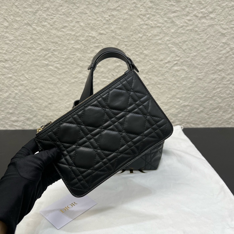 99新Dior迪奧Toujours黑色金扣小號土著包手提單肩包-6