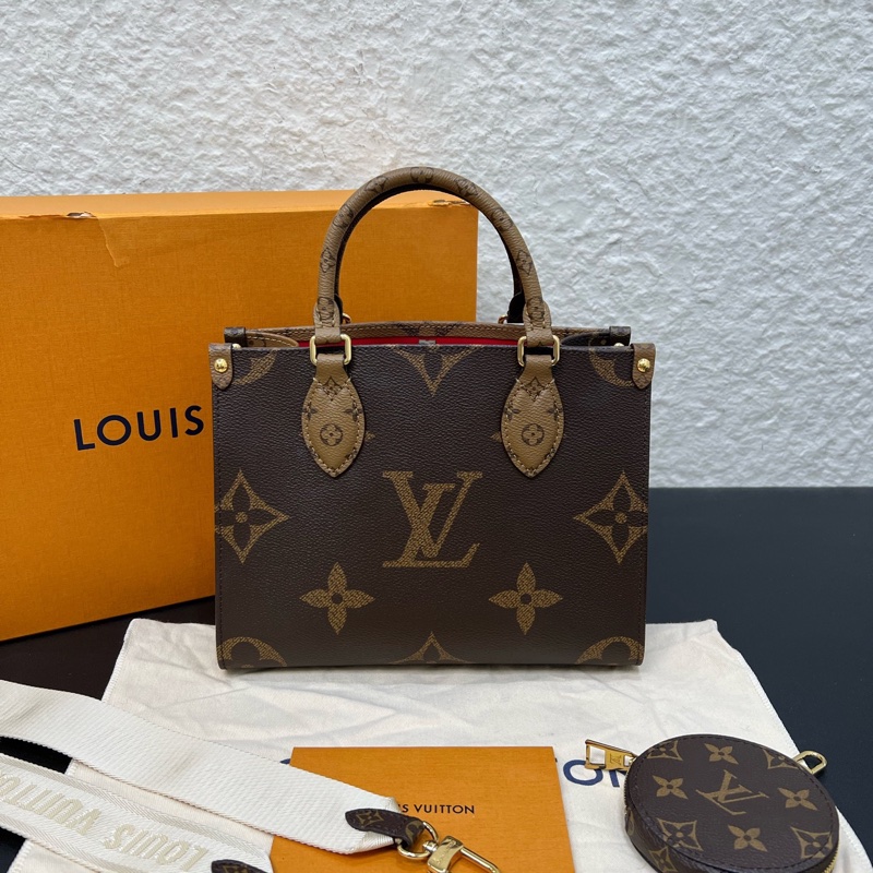 99新LV路易威登經典老花Onthego 小號托特包-1