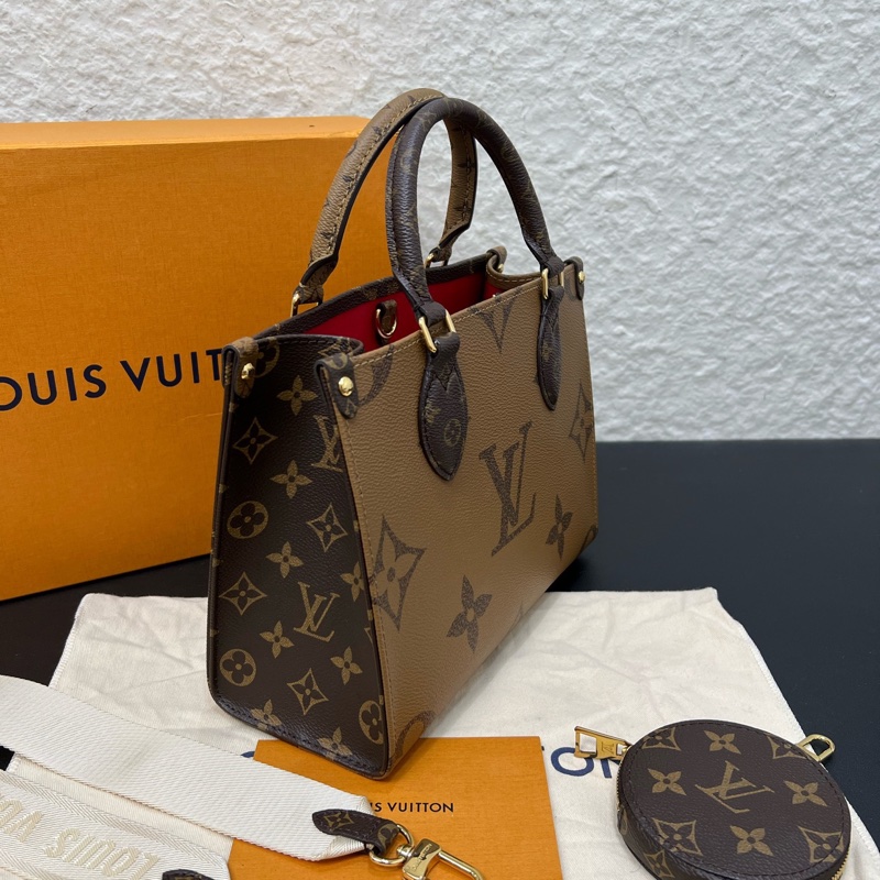 99新LV路易威登經典老花Onthego 小號托特包-2