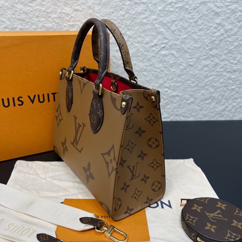 99新LV路易威登經典老花Onthego 小號托特包-3