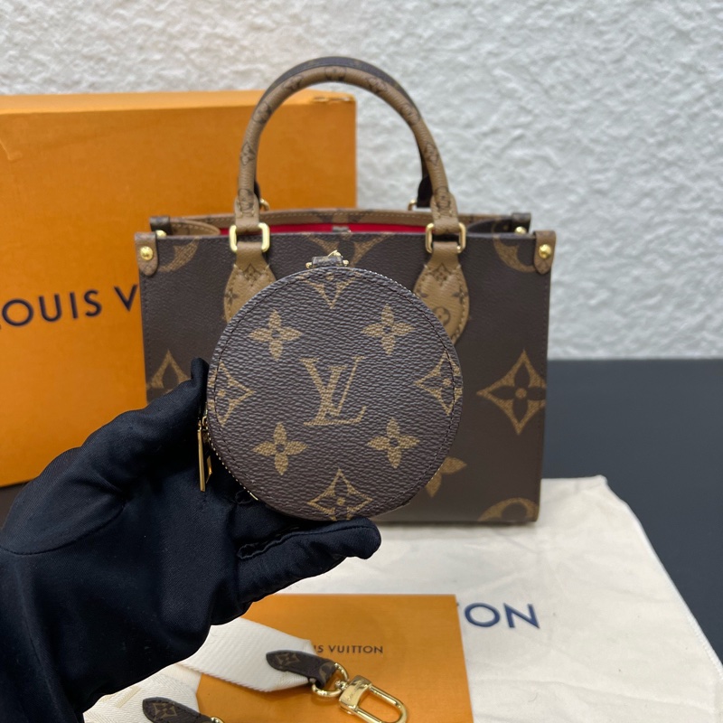 99新LV路易威登經典老花Onthego 小號托特包-5