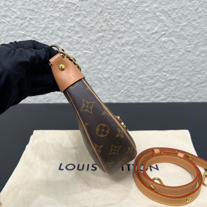 98新LV路易威登Loop經典老花月亮包豌豆包-2