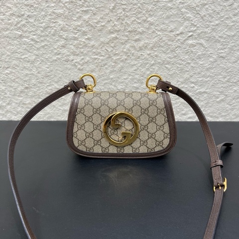 98新Gucci古馳Blondie系列小號 老花滿印手斜挎包