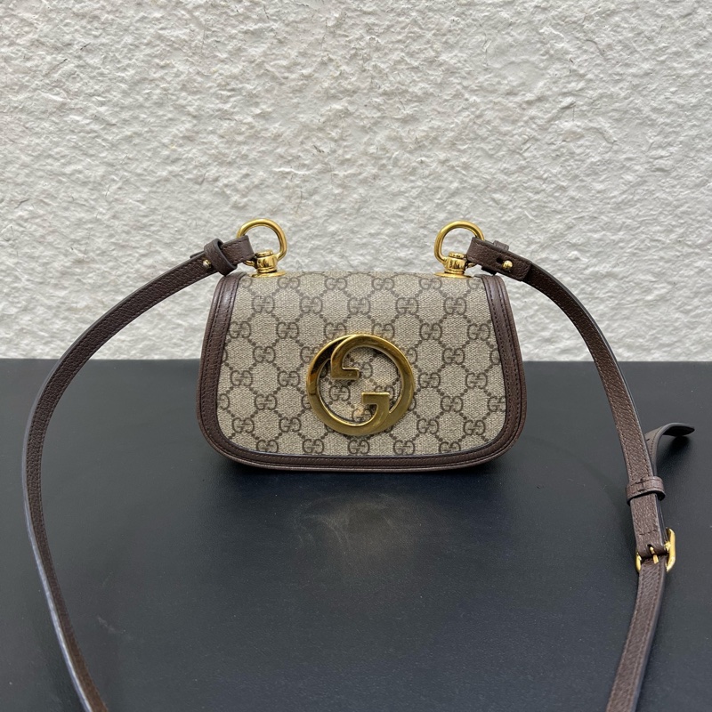 98新Gucci古馳Blondie系列小號 老花滿印手斜挎包-0
