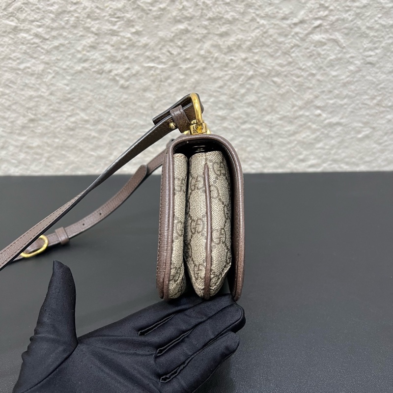 98新Gucci古馳Blondie系列小號 老花滿印手斜挎包-2