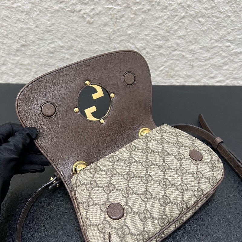 98新Gucci古馳Blondie系列小號 老花滿印手斜挎包-5