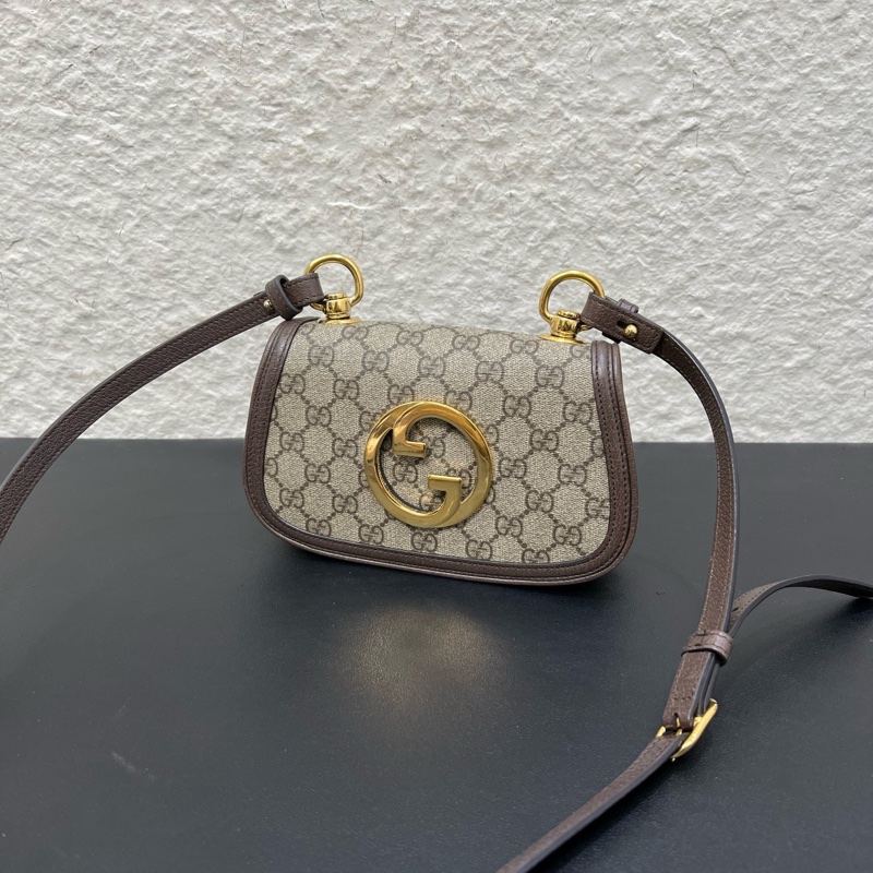 98新Gucci古馳Blondie系列小號 老花滿印手斜挎包-7