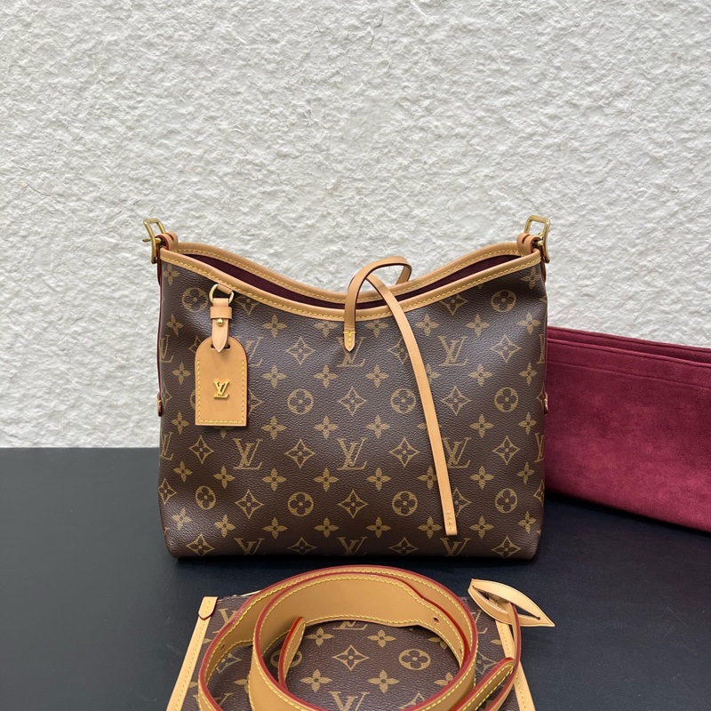 LV路易威登Carryall 小號芯老花子母包購物袋單肩斜挎包-1