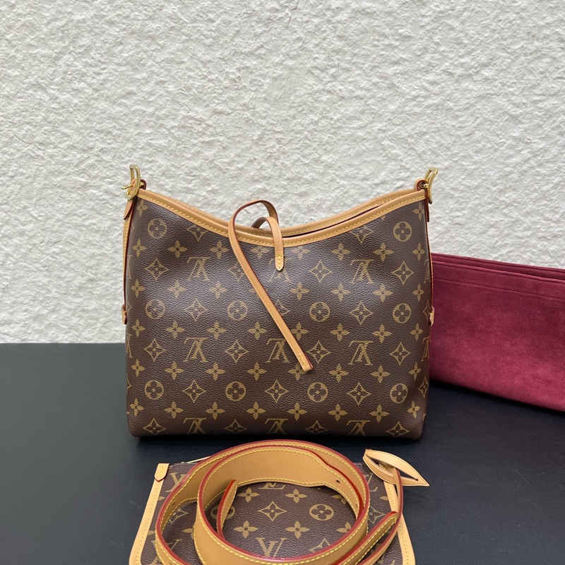 LV路易威登Carryall 小號芯老花子母包購物袋單肩斜挎包-2