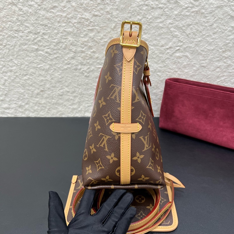 LV路易威登Carryall 小號芯老花子母包購物袋單肩斜挎包-3