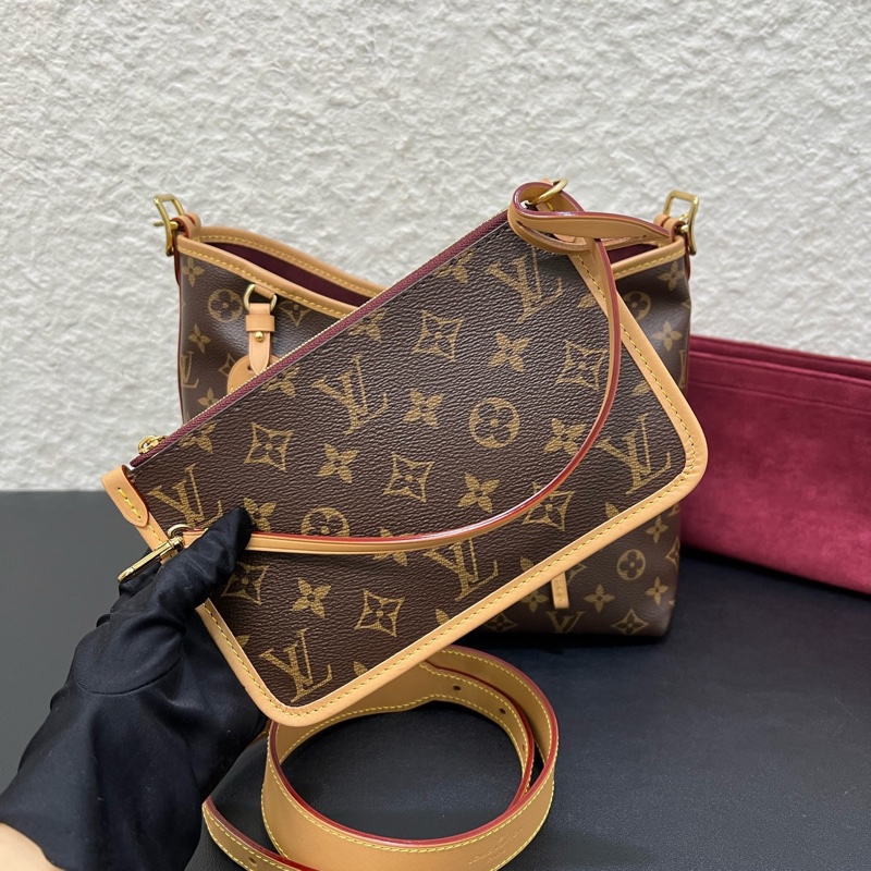 LV路易威登Carryall 小號芯老花子母包購物袋單肩斜挎包-6